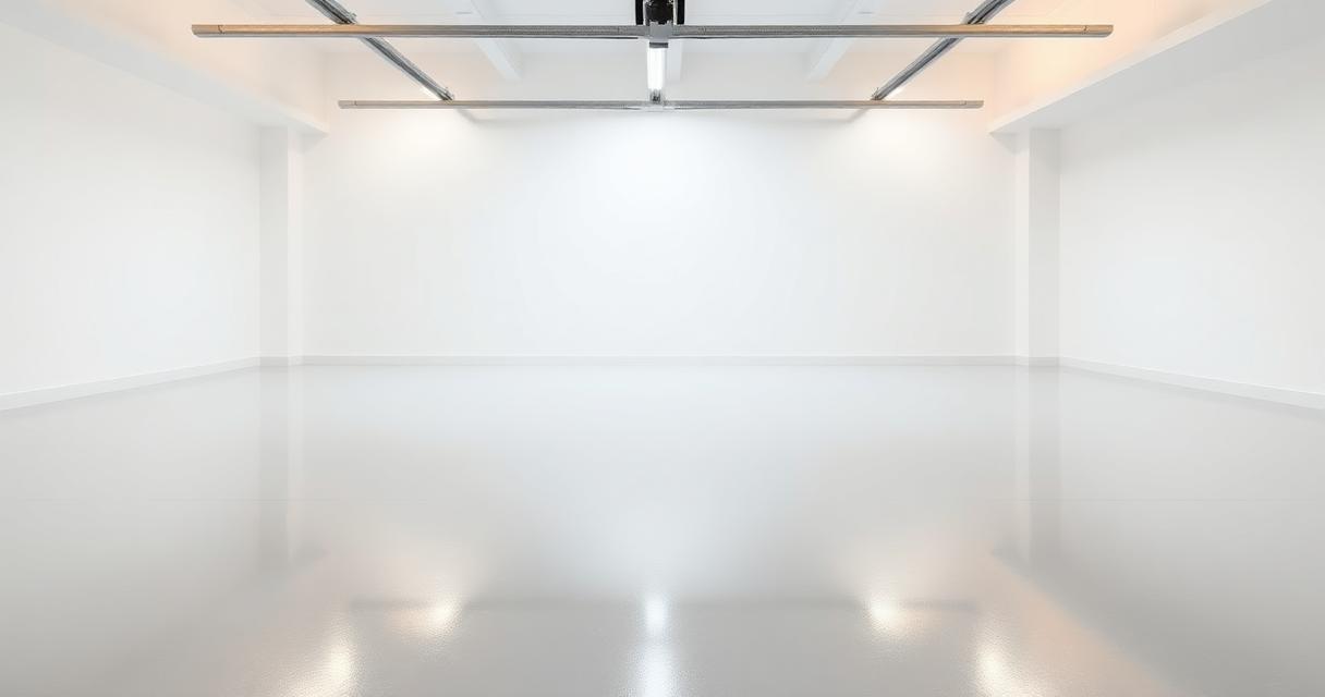 Polished epoxy garage floor